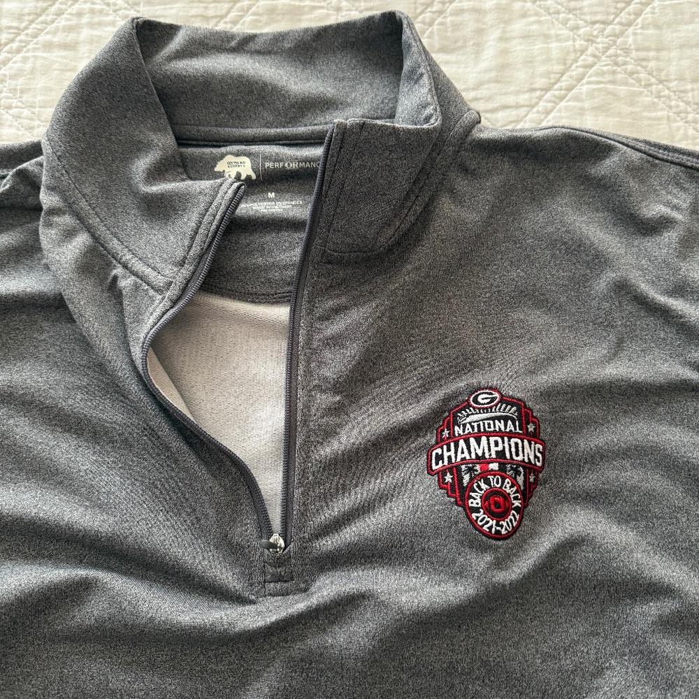 Georgia Bulldogs National Champions Onward Reserve 1/4 Zip Performance Pullover